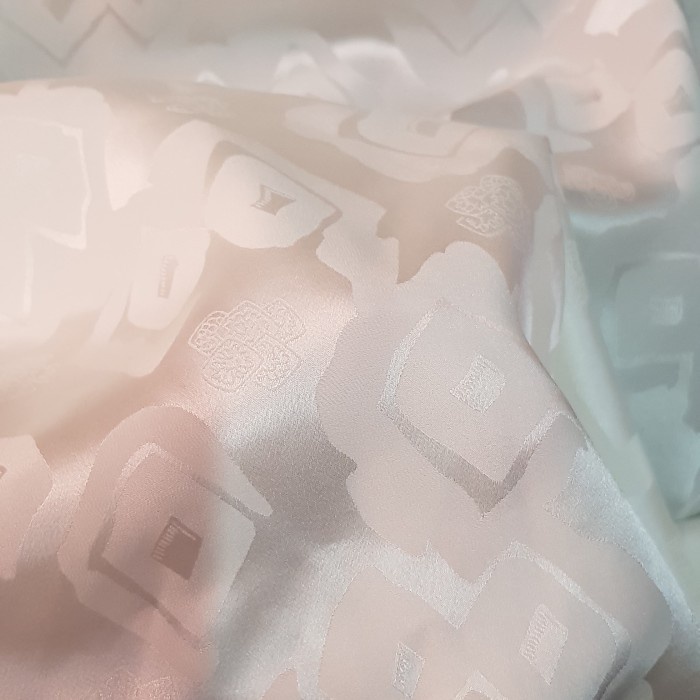 Terbaru Kain Sutra Jacquard Putih Kain Sutra Asli Mulberry Pure Silk Promo Terlaris