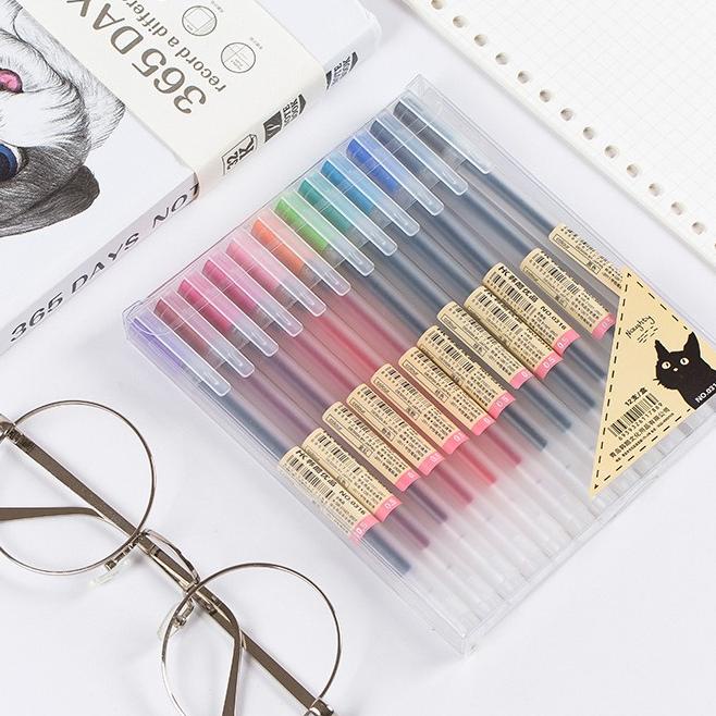 

Hk 0316 - Set 12 Pcs Pul Warna - Muji Look-Alike