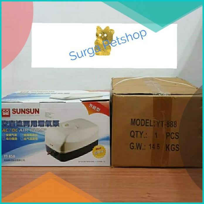 Pompa udara AC DC SUNSUN air pump YT 858 YT858 . kolam ikan IMPORT 16n