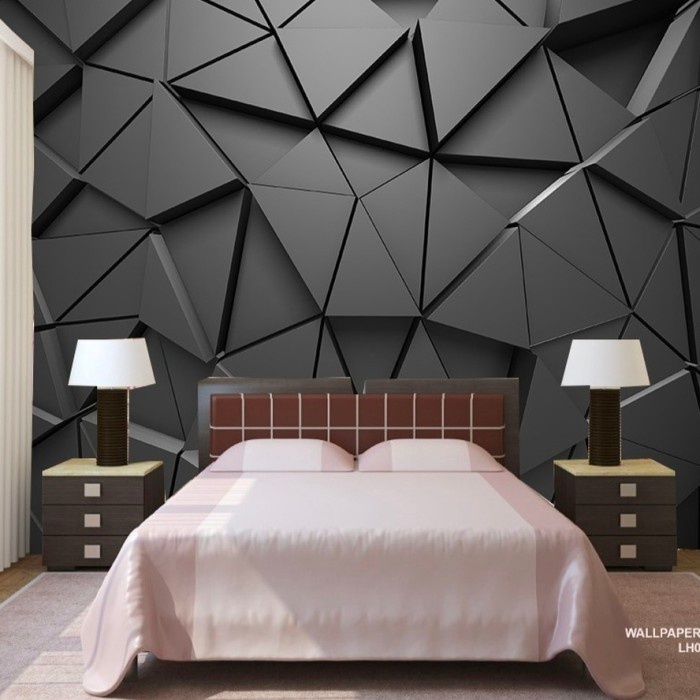 Wallpaper Dinding 3D /Wallpaper Motif Simetrik /Wallpaper Keren 3D