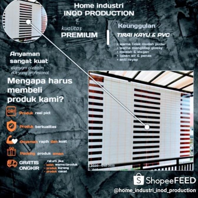 tirai pvc minimalis outdoor indoor ukuran 6x2