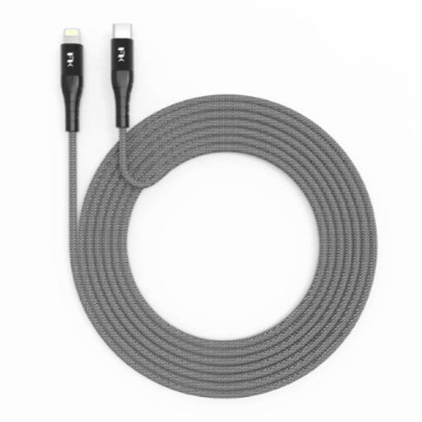 Feeltek Air Lightning to USB-C Cable 180cm Metallic + Braid - Black