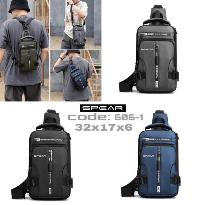 Sling Bag/waist Bag/Tas pinggang Pria merek Spear 2 in 1