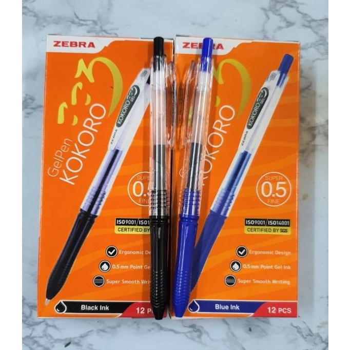 

Pulpen KOKORO Gel Zebra Kokoro HITAM 0.5 Grosir Perlusin