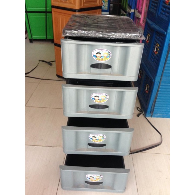 Laci Pakaian Susun 4 Yoko Sonia PUP Plastik Kualitas Shinpo Rak Baju