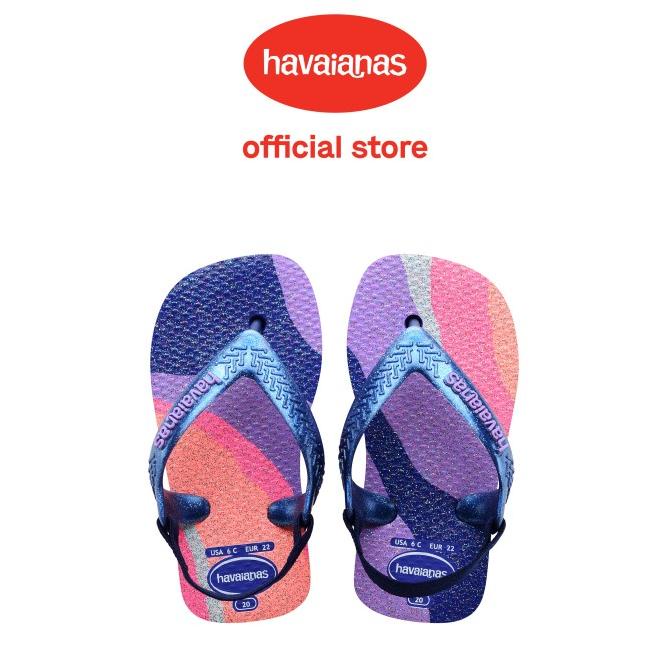 Havaianas Slim Palette Glow Marine Blue Baby Sandals - Sandal Anak