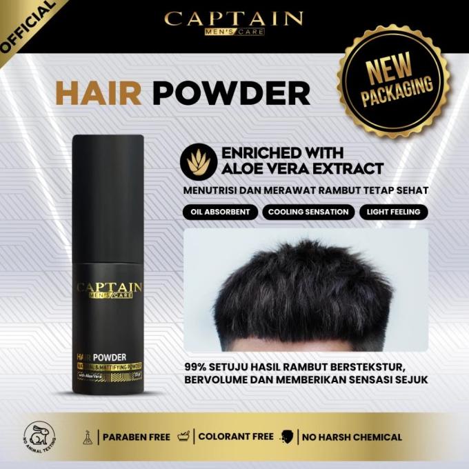 Promo - CAPTAIN Hair Styling Powder Spray - Bubuk Bedak Styling Rambut Pria