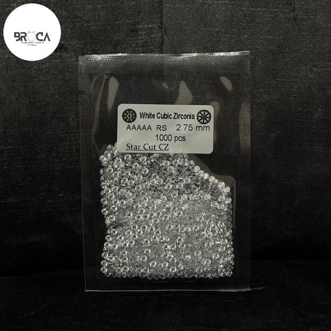 favorit] Batu Zircon Putih Zircon A5 Premium Stone Casting 1.75mm-3.5mm