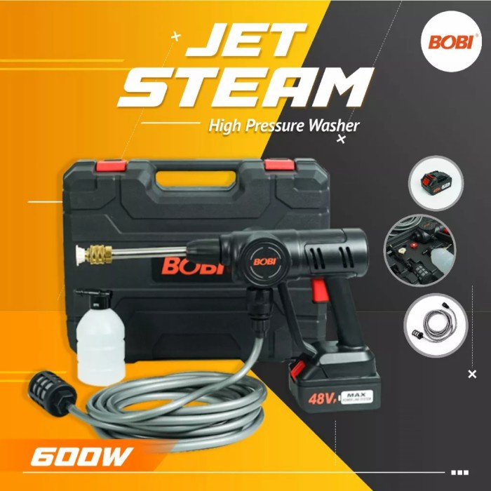 cordless jet cleaner mesin cuci motor mobil AC 2BATERAI 48Vf