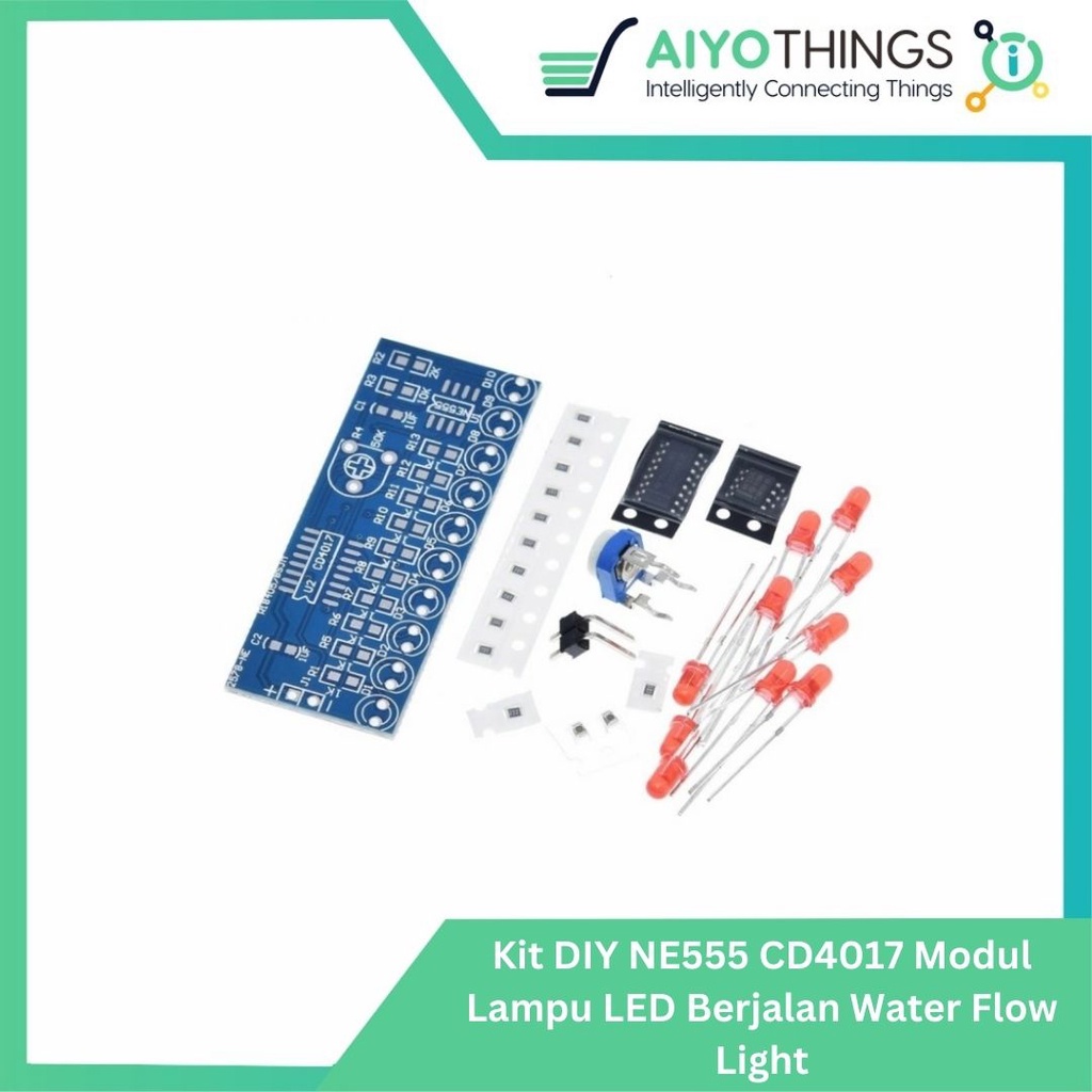Kit DIY NE555 CD4017 Modul Lampu LED Berjalan Water Flow Light