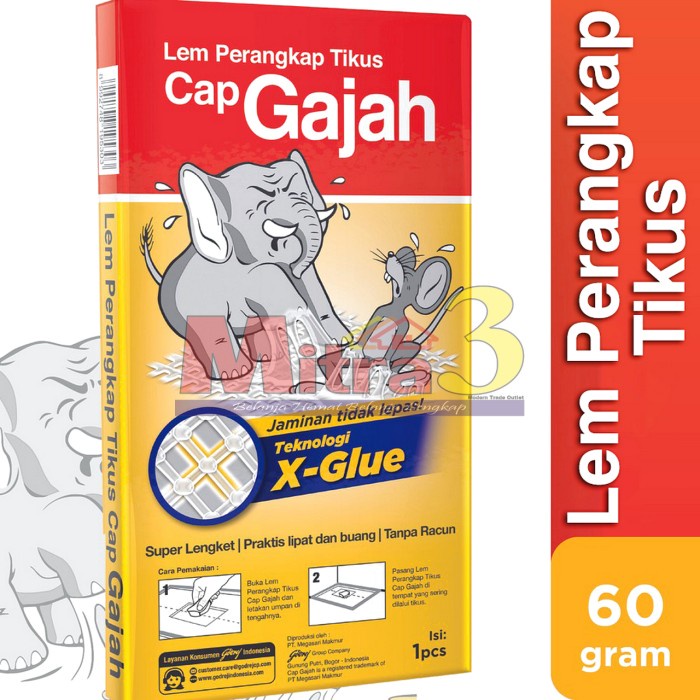 {{{{}}] Lem Perangkap Tikus Cap GAJAH X-Glue / Rat Trap Glue Buku Papan