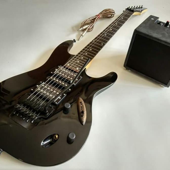 Paket Gitar Listrik Ibanez S Series Black Amply Dan Jack Murah