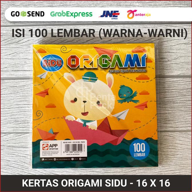 

Kertas Origami Sidu Besar / 16 X 16 / Isi 100 Lembar / Kertas Lipat Tk