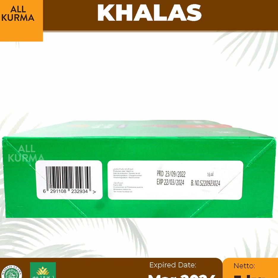 

Kurma Date Crown Khalas 5 Kg
