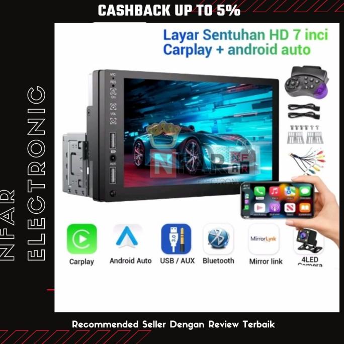 Headunit Bluetooth Single Din Android Head Unit Radio Car Universal