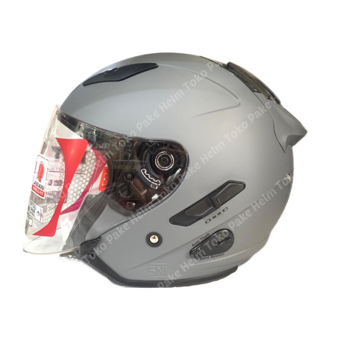 Helm Kyt Galaxy Flat R Abu Dof Matt Gorila Kyt Half Face Double Visor