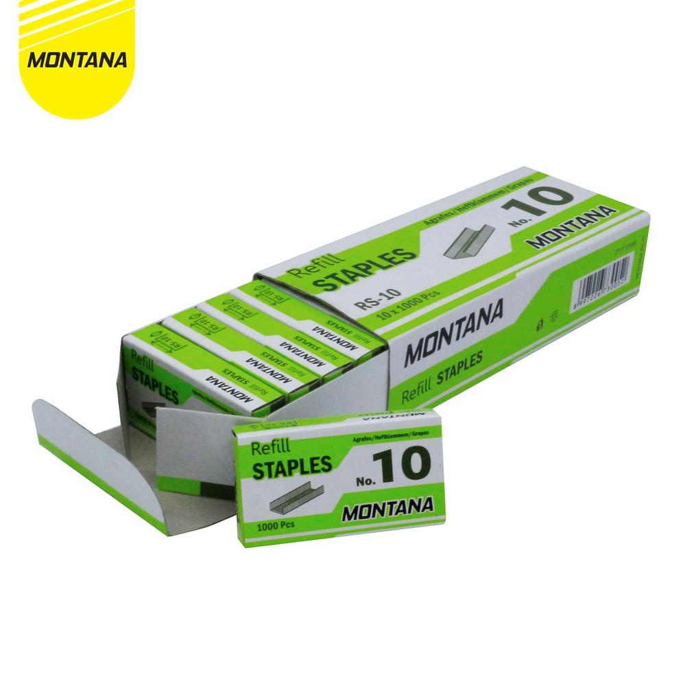 

Kreatif Staples Set !!! 1Pcs Montana Stapler Hd-10 + 4Pcs Isi Stapler Rs-10