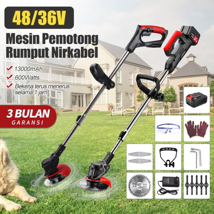48V Mesin potong rumput listrik Mesin pemotong rumput batrai