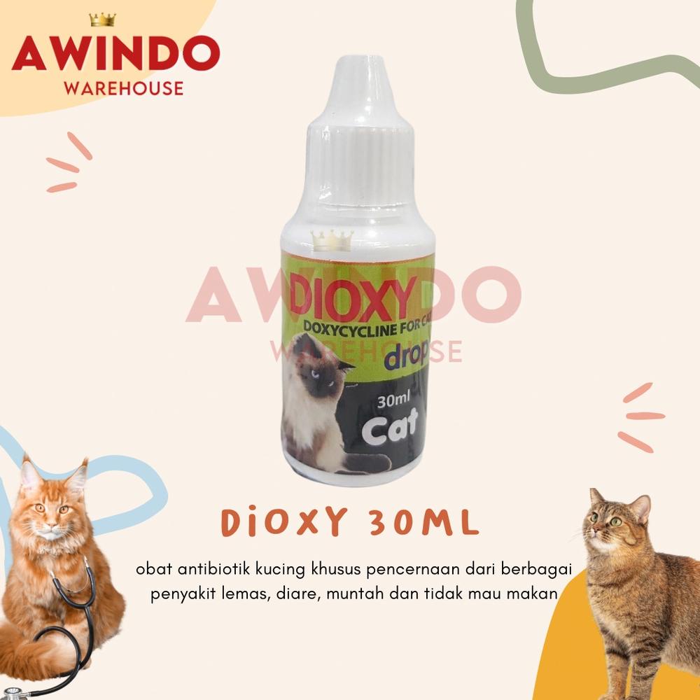DIOXY 30ML - Obat Antibiotik Pencernaan Kucing Penyakit Lemas Diare Muntah