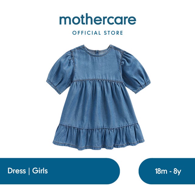 Mothercare Chambray Denim Dress - Dress Anak Perempuan (Biru)