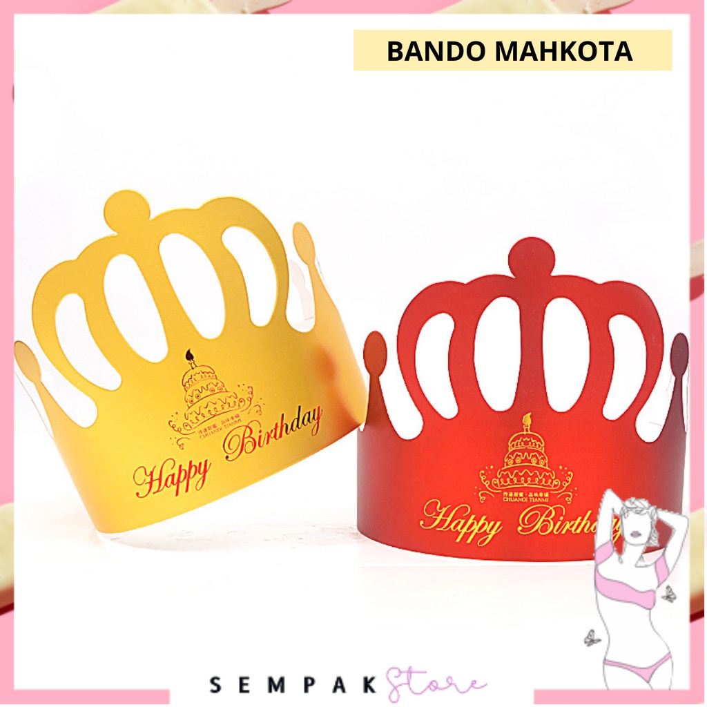 SS  Topi Mahkota Ulang Tahun Anak-anak Karton Emas Dewasa Dekorasi Ulang Tahun Topi Ulang Tahun Hias