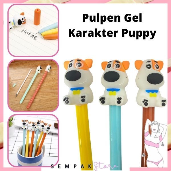 

SS Pulpen Gel Karakter Puppy Lucu 0.5mm Pena Motif Doggy 3d Pen Cute Student Alat Tulis Kantor Sekolah Tinta Cair Ujung Lancip