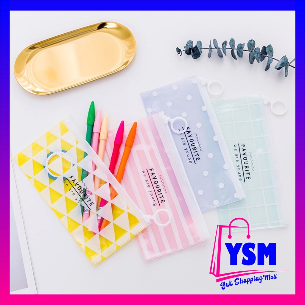 

YSM TTempat Pensil Pulpen Transparan Ziplock Karakter Serbaguna Pouch Zip Lock Penyimpanan Kosmetik Pouch Zipper Pencil Case Tempat Penyimpanan Alat Tulis Murah