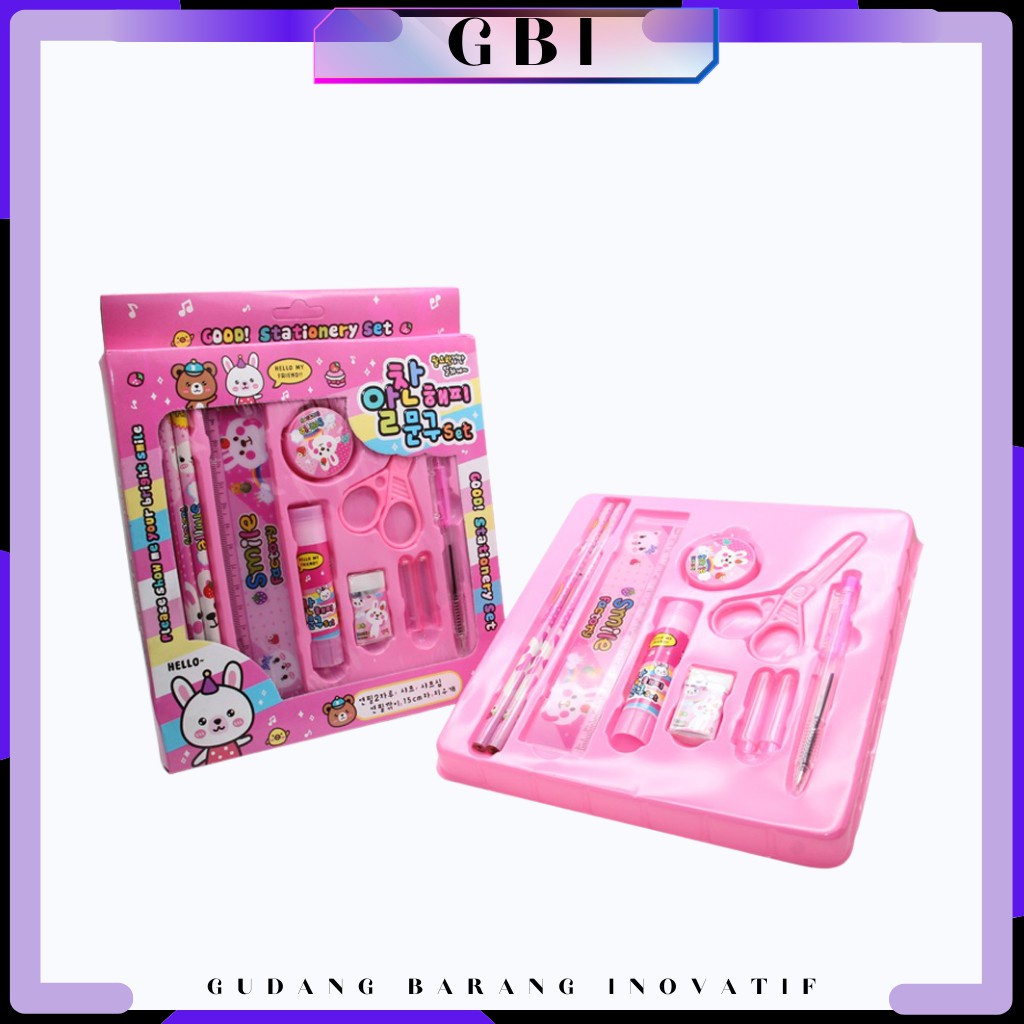 

GBI Paket Alat Tulis set 8in1 Stationery Set Study Set Anak Karakter Set Alat Tulis Anak TK