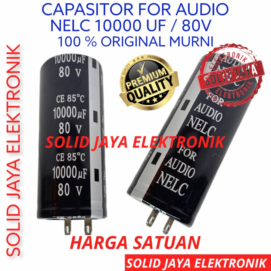 (Bayar di Tempat) ELCO CAPASITOR 10000UF 80V NELC 10000 MIKRO MICRO UF 80 V ELKO ORIGINAL MURNI 1000