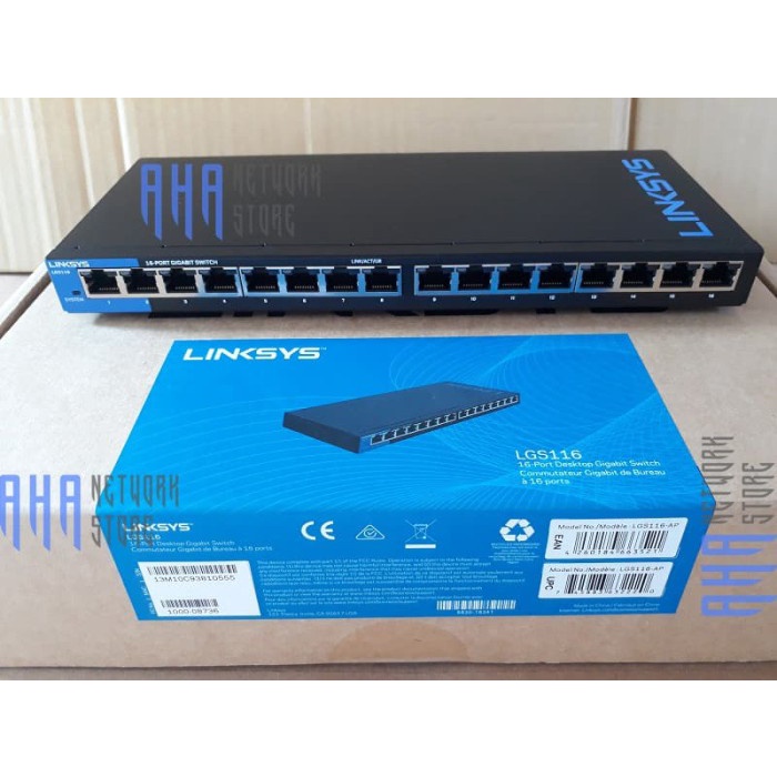 LINKSYS LGS116 AP Switch 16port Gigabit Linksys LGS116 AP