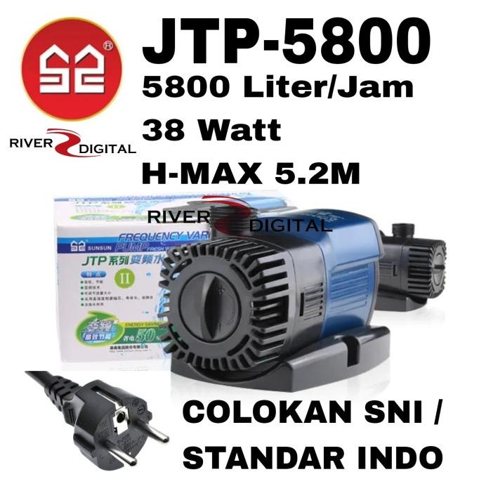 Sunsun Jtp-5800 Pompa Kolam Ikan Koi Aquarium Celup Submersible Pump