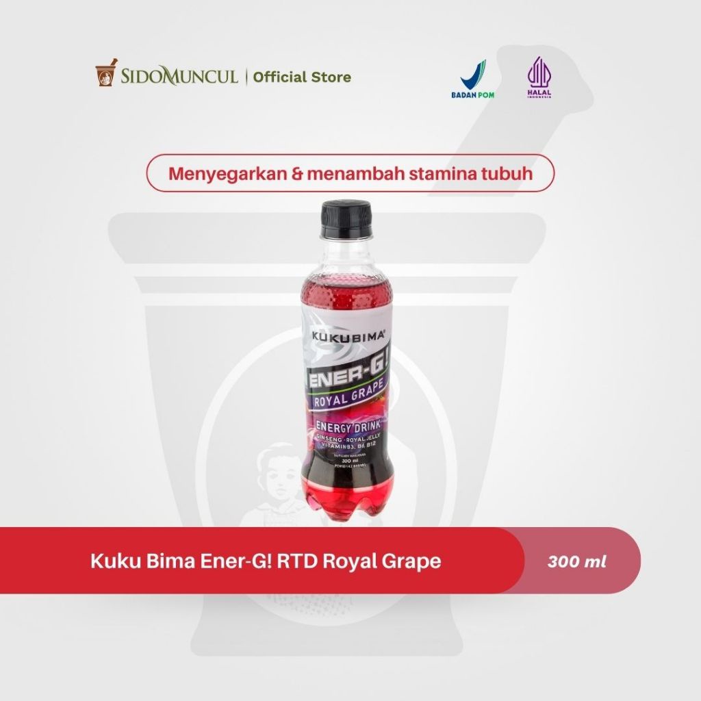 

Kuku Bima Ener-G! RTD Royal Grape Menambah Stamina Menyegarkan Tubuh