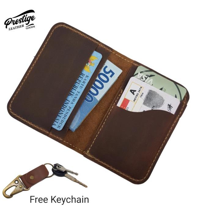 DOMPET KARTU PRIA WANITA FULL KULIT CRAZY HORSE ASLI BERKUALITAS