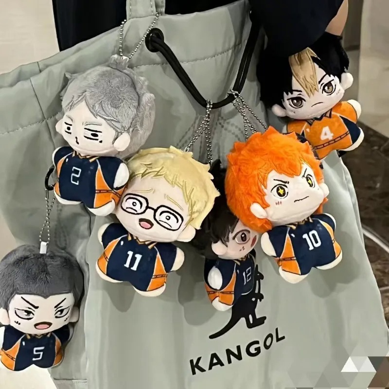 12cm Haikyuu Plush Toys Hinata Shoyo Kageyama Tobio Kotaro Bokuto Miya Plushies Pendant Keychain Kaw