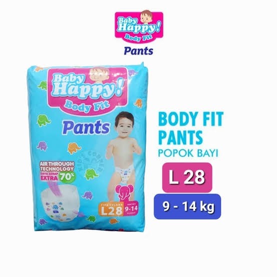 Ready Baby happy body fit pants L 28 L popok pampers celana
