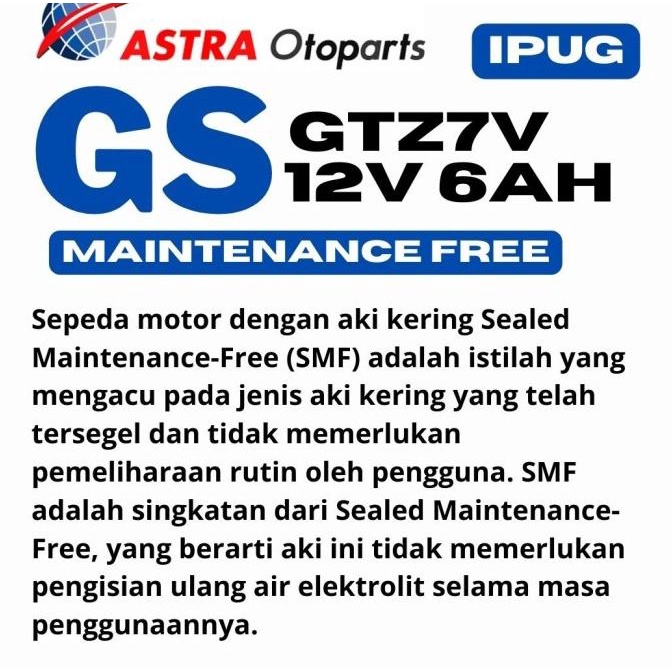 Aki Motor Gs Astra Yamaha Aerox Aki Ori Gs Kering