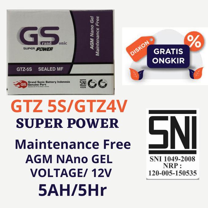 Aki Motor Matic Honda Vario 110 Gtz5S Aki Motor Kering