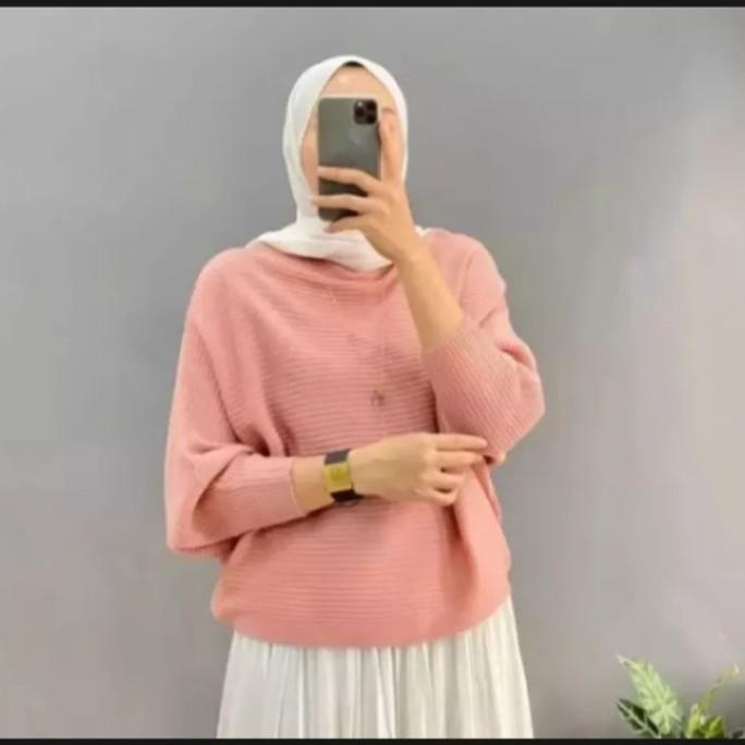 *Termurah* Batwing Rajut Kelelawar Baju Model Wanita Baju Kalong Baju Ata