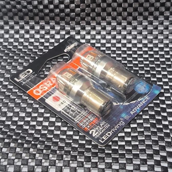 OSRAM LED S25 P21/5W MERAH - LAMPU REM MOBIL MOTOR BAYONET KAKI 2