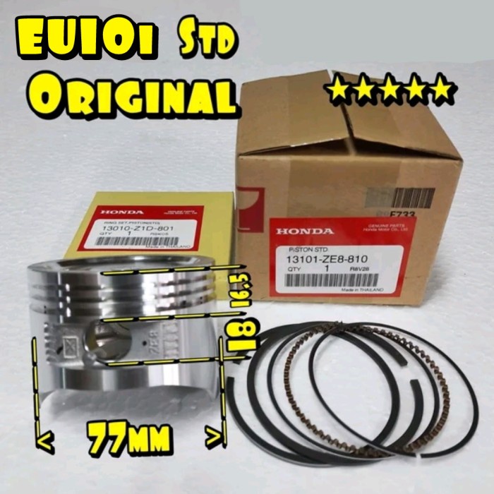 ((((()paling dicari] EU10i 0.00 Piston with Ring Genset Honda EU 10i EU-10i Std Original