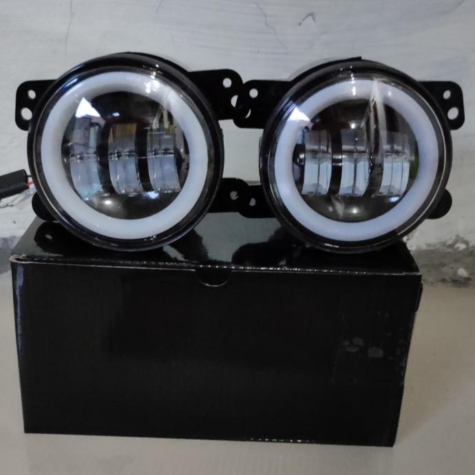 Lampu Led Foglamp Jeep Rubicon 3 Lensa Daymaker Mini 4inch Sepasang
