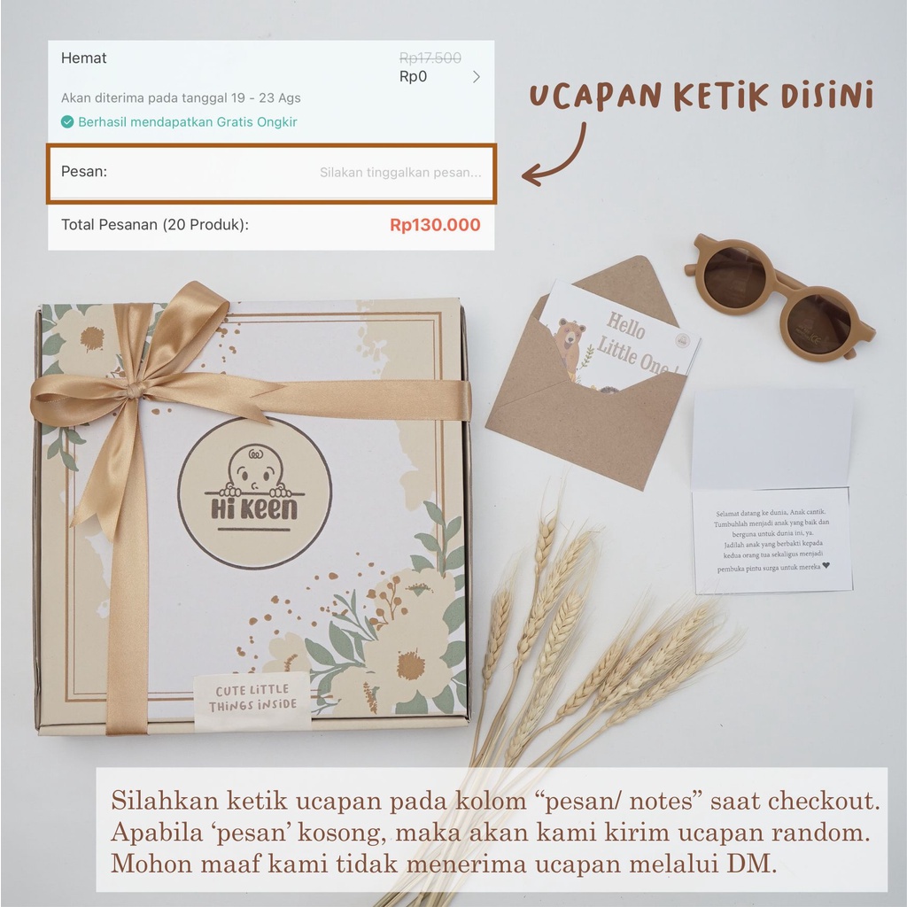 [BABY'S NEEDS] Hikeen hampers bayi newborn kado lahiran baby girl baby boy dengan sepatu prewalker