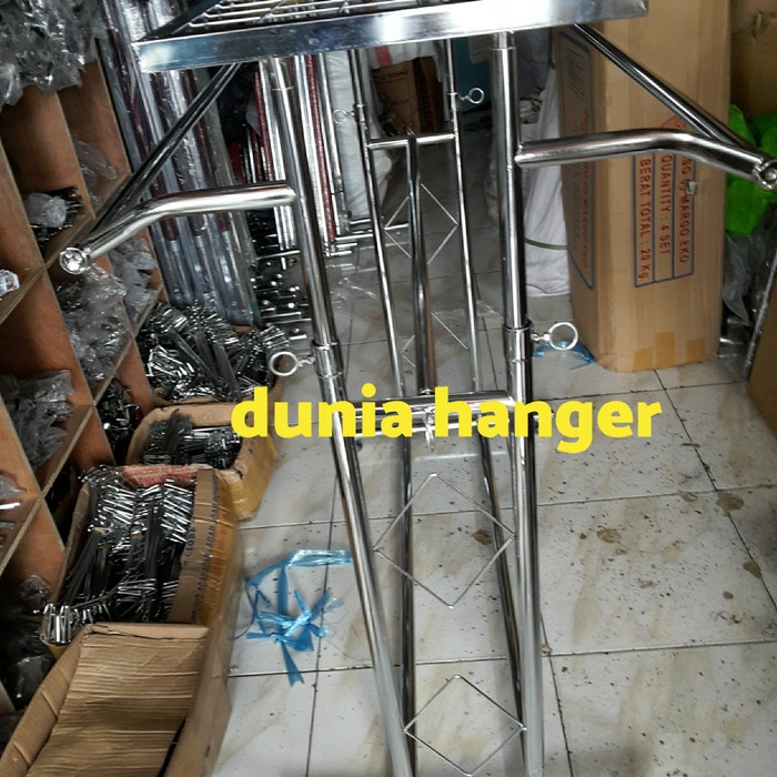 GAWANG BAJU 2 SISI PLUS TATAKAN RAM BESI CHROME