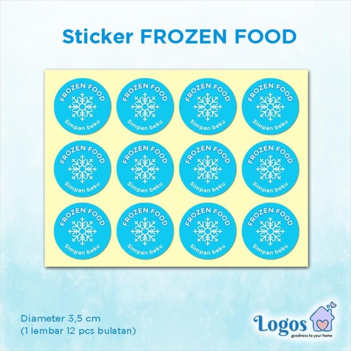 

TERLARIS Sticker Bulat Frozen Food Kemasan Makanan Simpan Beku