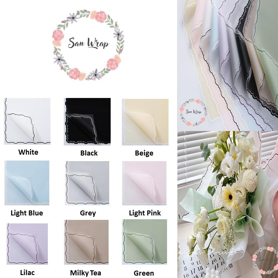 

Ready!!!(COD) (5 Lembar) Kertas Buket Bunga Varian List Cloud Awan Frame Transparan / Flower Wrapping Cellophane Paper Florist Supply