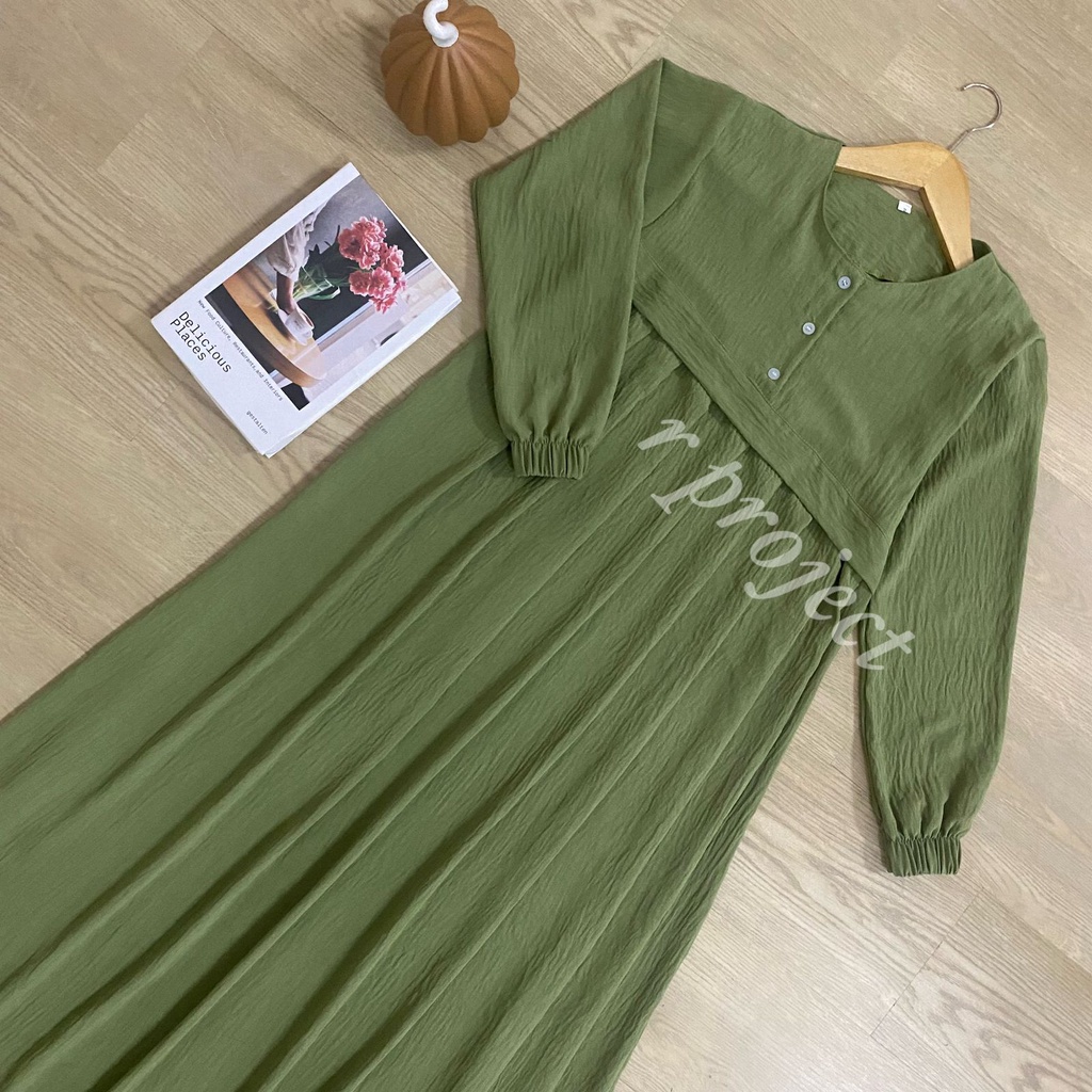 Gamis Gissel 150 Cream ~ By Seply I Gamis Lembut Adem Menyerap Keringat Tidak Kaku Tidak Menerawang 