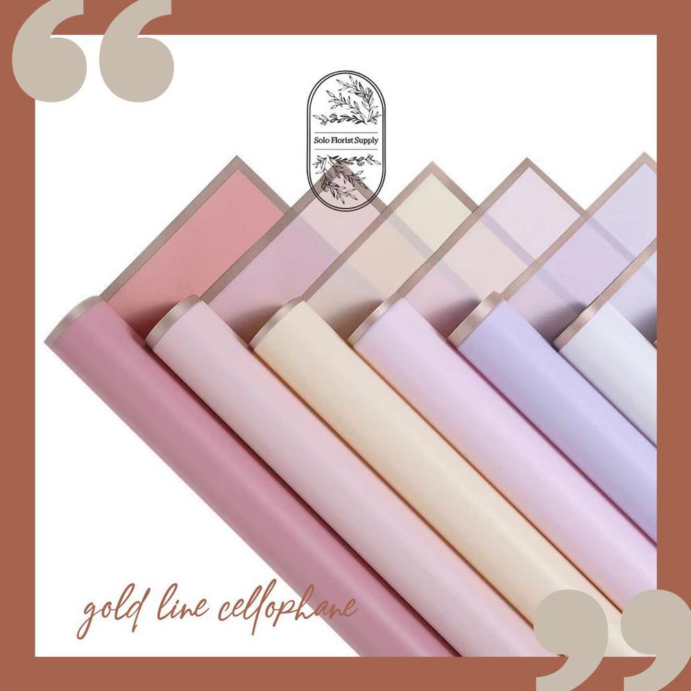 

Ready!!!(COD) GOLD LINE FLOWER WRAPPING COLOR TRANSPARENT CELLOPHANE KERTAS BUNGA HAND BOUQUET PEMBUNGKUS BUKET KERTAS BUNGA POLOS UJUNG GARIS GOLD KERTAS KADO GIFT WATERPROOF WRAPPING PAPER BOUQUET BUNGA KERING BUKET BUNGA SABUN BUKET WISUDA CRAFT PAPER