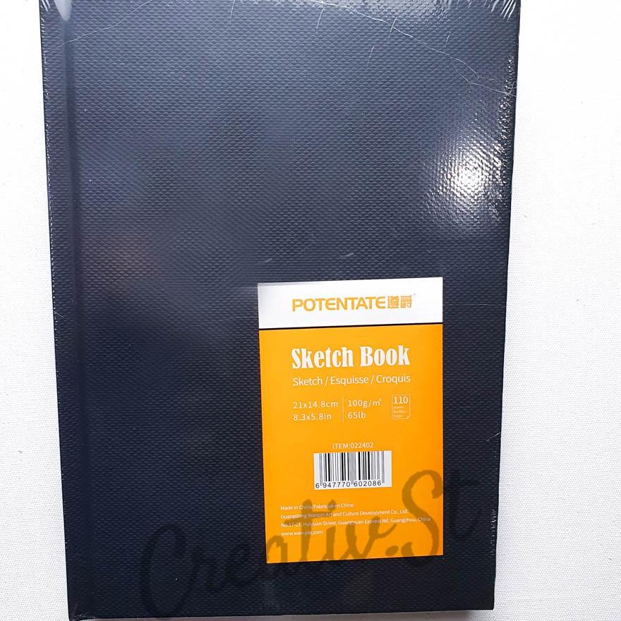 

Potentate Hardcover Bla Sketchbook A5 110 Sheets 100 Gsm 21 Cm X 14.8 Cm Buku Sketsa Hitam