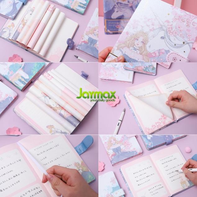

Magnetic Notebook Diary / Jurnal Agenda Buku Tulis Planner Lady Unicorn