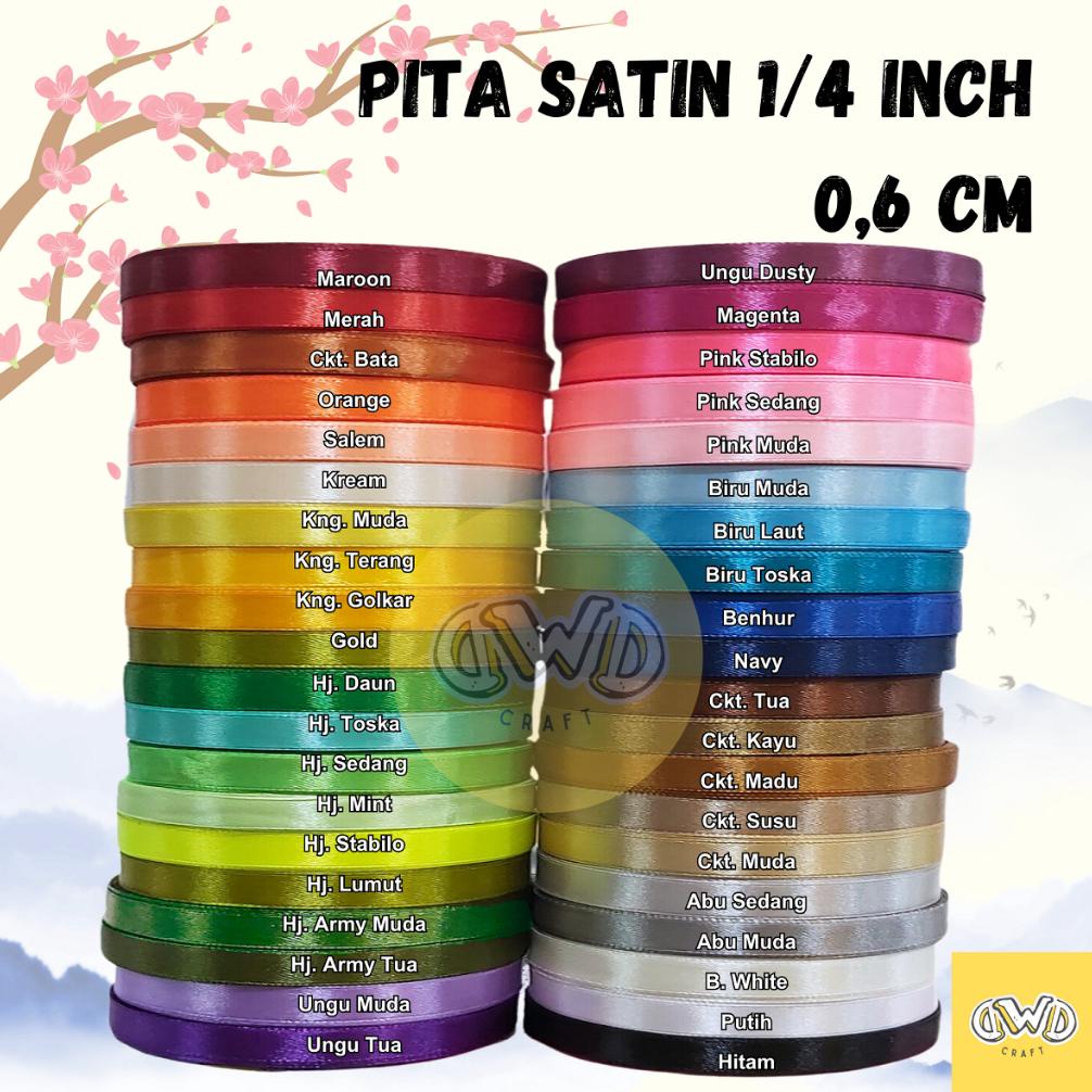

Ready!!!(COD) Pita Satin 1/4 INCH / 0,6 CM